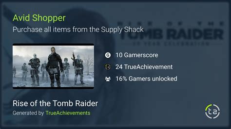 rise of the tomb raider shopper achievement.